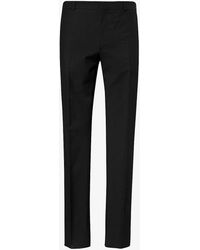 Alexander McQueen - Pressed-crease Slim-leg Regular-fit Cotton And Wool-blend Cigarette Trousers - Lyst