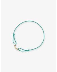 Tiffany & Co. - Tiffany T Smile 18Ct And 0.03Ct Diamond Cord Bracelet - Lyst