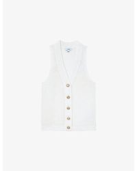 Reiss - Robin Knitted Linen Tank Top - Lyst