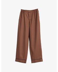 Hay - Outline Contrast-Piping Cotton Pyjama Trousers - Lyst