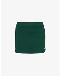 Sporty & Rich - Logo-print Mid-rise Stretch-woven Mini Skirt - Lyst