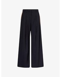 ME+EM - Side-Stripe Wide-Leg Wool-Blend Trousers - Lyst