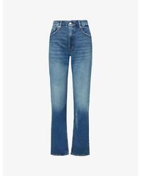 GOOD AMERICAN - Good Icon Straight-leg High-rise Stretch-denim Blend Jeans - Lyst