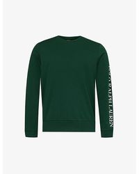Polo Ralph Lauren - Logo Text-print Long-sleeved Cotton-blend Sweatshirt - Lyst