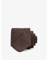 Reiss - Ermo Slub Textured Silk-Blend Tie - Lyst