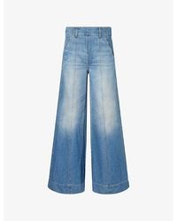 ME+EM - High-Waist Wide-Leg Cotton Denim Jeans - Lyst