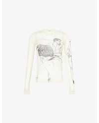 JW Anderson - Underpinning Long-Sleeve Mesh Top - Lyst
