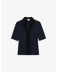 Reiss - Denny Colour-Block Stretch-Knit Polo - Lyst