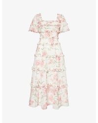Needle & Thread - Summer Posy Floral-print Woven Midi Dress - Lyst