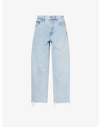 FRAME - The Bubble Crop Cotton Denim Jeans - Lyst