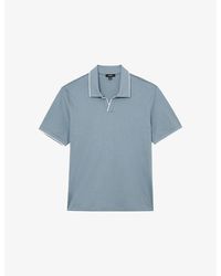 Reiss - Nico Air-Water Tipped Cotton Polo Shirt - Lyst