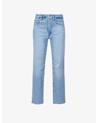 GOOD AMERICAN - Good Straight Straight-Leg High-Rise Stretch-Denim Jeans - Lyst