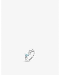 Chaumet - Joséphine Ronde D'Aigrettes- Diamond And Aquamarine Ring - Lyst
