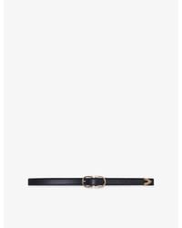 Maje - Double-Buckle Leather Belt - Lyst