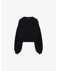 Loewe - Relaxed-Fit Ribbed Wool-Blend Jumper - Lyst