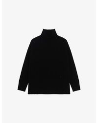 The Kooples - High-Neck Relaxed-Fit Cashmere-Blend Jumper - Lyst