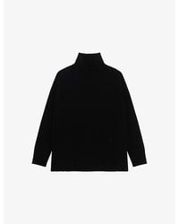 The Kooples - High-Neck Relaxed-Fit Cashmere-Blend Jumper - Lyst