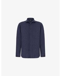 BOGGI - Garment-Washed Regular-Fit Linen Shirt - Lyst