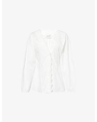 Dissh - Lucette Lace-Trim Cotton Top - Lyst