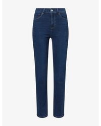 PAIGE - Gemma Cigarette-Leg Stretch-Denim Jeans - Lyst