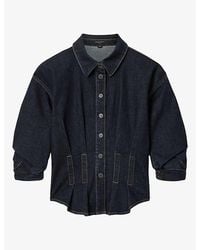 AllSaints - Nancy Fitted-Waist Stretch-Denim Shirt - Lyst