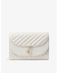 Jimmy Choo - Curved Quilted Leather Clutch Bag - Lyst