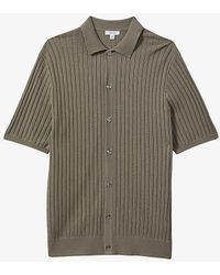 Reiss - Murray Regular-fit Ribbed Knitted Shirt - Lyst