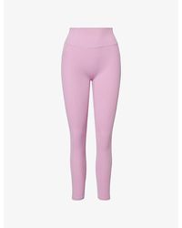 BO+TEE - High-Rise Embossed-Logo Stretch-Woven Leggings - Lyst