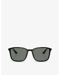 Giorgio Armani - Ar8197 Rectangle-frame Acetate Sunglasses - Lyst