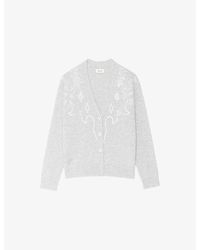 Zadig & Voltaire - Mirkaz Rhinestone-Embellished Cashmere Cardigan - Lyst