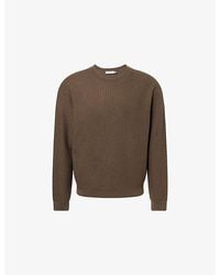 FRAME - Textured Crewneck Wool Jumper - Lyst