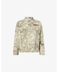 BBCICECREAM - Diamond Graphic-Print Long-Sleeve Cotton Trucker Jacket - Lyst