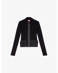 DIESEL - M-Melissa Flap-Pocket Knitted Cardigan - Lyst