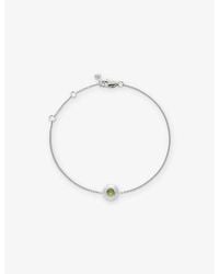 Monica Vinader - August Birthstone Peridot And Sterling- Bracelet - Lyst