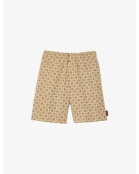 Sandro - Cross-Print Elasticated-Waist Cotton Shorts - Lyst