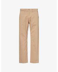 NN07 - Aden Straight-Leg Cotton Trousers - Lyst
