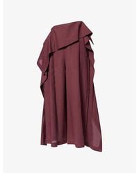 Issey Miyake - All Squares Draped Woven Trousers - Lyst