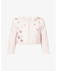 Sabina Bilenko - Esther Embellished Woven Bolero Jacket - Lyst