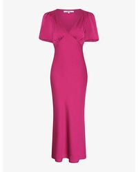 OMNES - Rosie Puff-Sleeve Satin Maxi Dress - Lyst