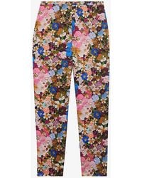 Ted Baker - Madonid Slim-leg Mid-rise Woven Trousers - Lyst