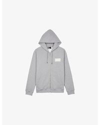 The Kooples - Branded Zip-Up Cotton-Jersey Hoody - Lyst