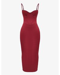 House Of Cb - Stefania Fitted Satin Maxi Dress - Lyst