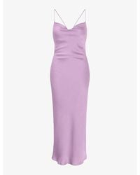 OMNES - Riviera Cowl-Neck Woven Midi Dress - Lyst