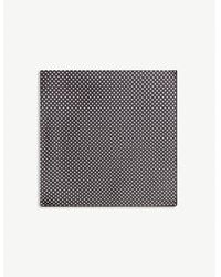 Eton - Polka-Dot Silk Pocket Square - Lyst