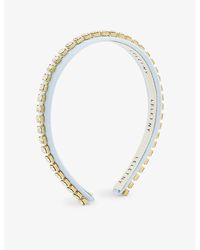 Lelet - Gwyneth Linen And Swarovski Crystal Headband - Lyst