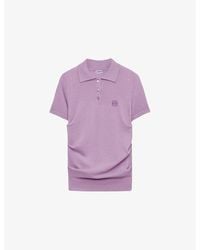 Loewe - Anagram-Embroidered Slim-Fit Stretch Cashmere And Silk-Blend Polo Shirt - Lyst