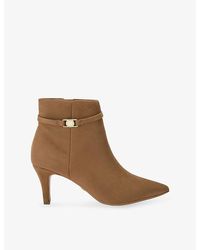 Carvela Kurt Geiger - Flute Coin Faux-Leather Heeled Ankle Boots - Lyst