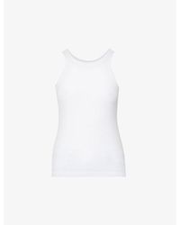 TOTEME - Ribbed Cotton-Blend Tank Top - Lyst