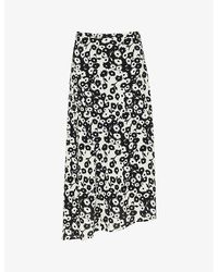 Whistles - Riley Floral-print Woven Midi Skirt - Lyst