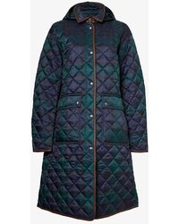 Polo Ralph Lauren - Checked Reversible Quilted Hooded Shell Coat - Lyst